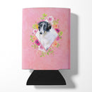 Borzoi Pink Flowers Can or Bottle Hugger CK4122CC