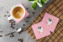 Borzoi Pink Flowers Coasters - Set of 4 Lightweight Foam, Absorbent Drink Coasters  CK4122FC