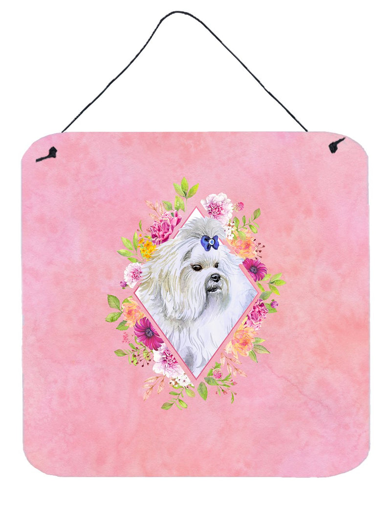 Maltese Pink Flowers Wall or Door Hanging Prints CK4159DS66