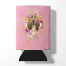 Bloodhound Pink Flowers Can or Bottle Hugger CK4259CC