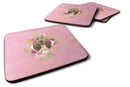 Bloodhound Pink Flowers Coasters - Set of 4 Lightweight Foam, Absorbent Drink Coasters  CK4259FC