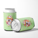 Akita Green Flowers Can or Bottle Hugger CK4271CC