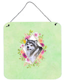 Alaskan Malamute Green Flowers Wall or Door Hanging Prints CK4272DS66