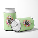 Akita Green Flowers Can or Bottle Hugger CK4273CC