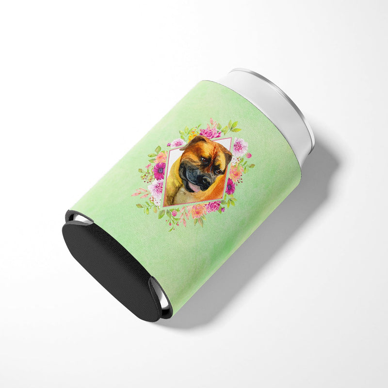 Borboel Mastiff Green Flowers Can or Bottle Hugger CK4281CC