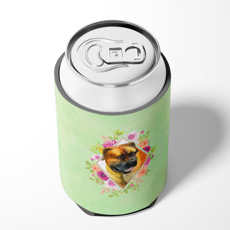 Borboel Mastiff Green Flowers Can or Bottle Hugger CK4281CC