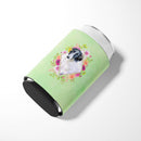 Borzoi Green Flowers Can or Bottle Hugger CK4282CC