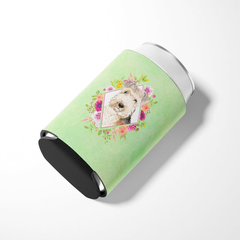 Lakeland Terrier Green Flowers Can or Bottle Hugger CK4386CC