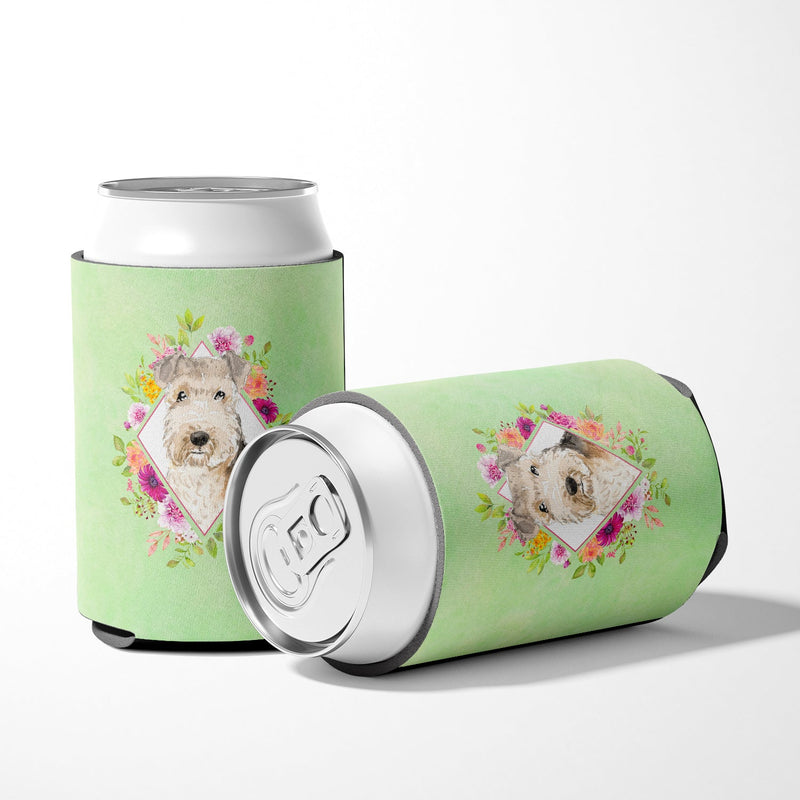 Lakeland Terrier Green Flowers Can or Bottle Hugger CK4386CC