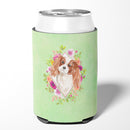 Blenheim Cavalier Spaniel Green Flowers Can or Bottle Hugger CK4408CC