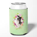 Border Collie Green Flowers Can or Bottle Hugger CK4418CC