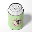 Border Collie Green Flowers Can or Bottle Hugger CK4418CC