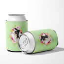 Border Collie Green Flowers Can or Bottle Hugger CK4418CC