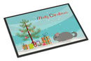 Agouti Chinchilla Merry Christmas Doormat - 24x36 Decorative Floor Mat – Indoor/Outdoor Rug with Artistic Flair CK4430JMAT