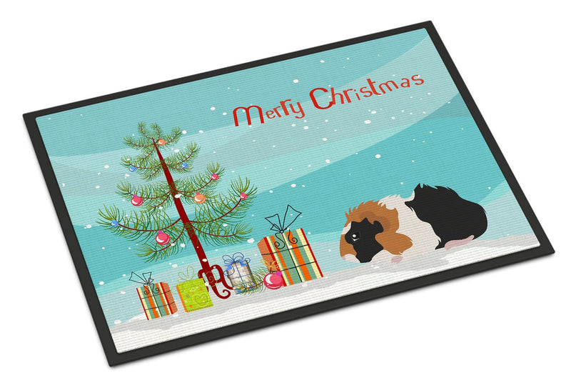 Abyssinian Guinea Pig Merry Christmas Indoor or Outdoor Mat 24x36 CK4438JMAT