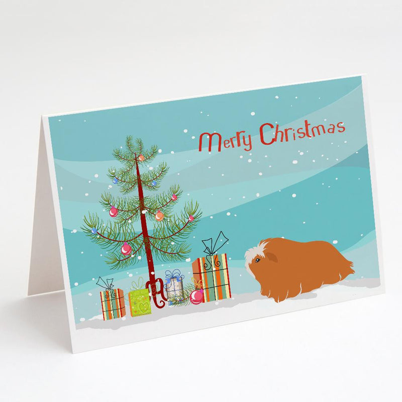 Peruvian Guinea Pig Merry Christmas Greeting Cards and Envelopes Pack of 8