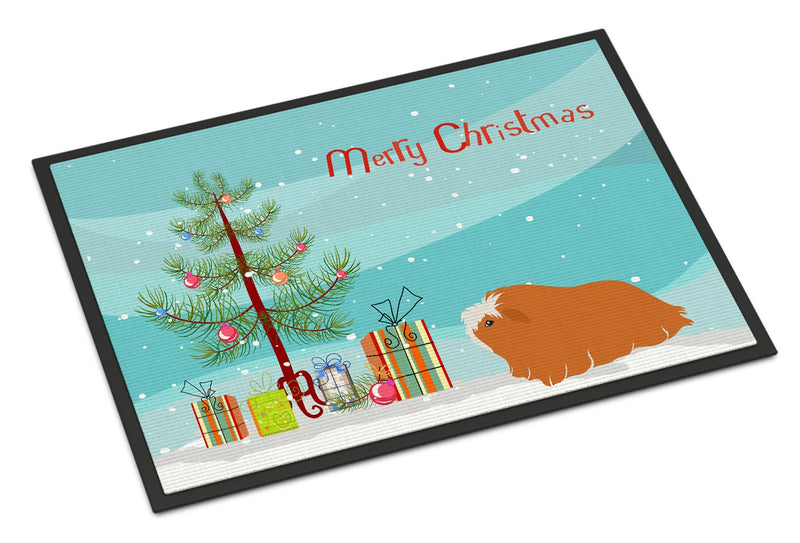 Peruvian Guinea Pig Merry Christmas Indoor or Outdoor Mat 24x36 CK4443JMAT