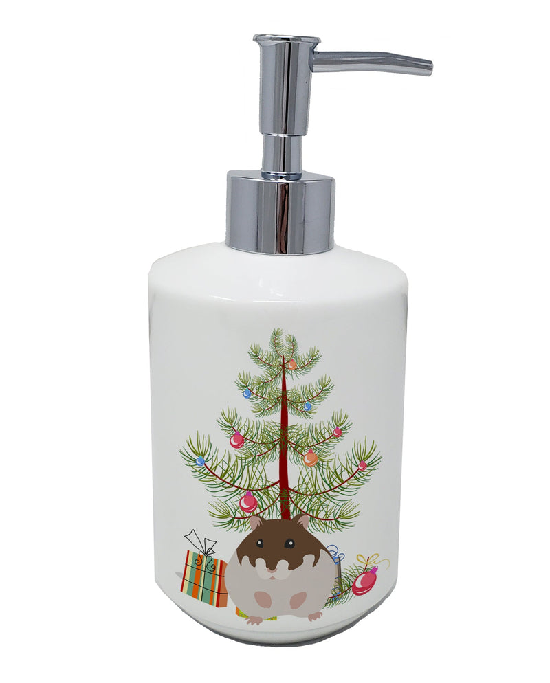 Dzungarian Hamster Merry Christmas Ceramic Soap Dispenser