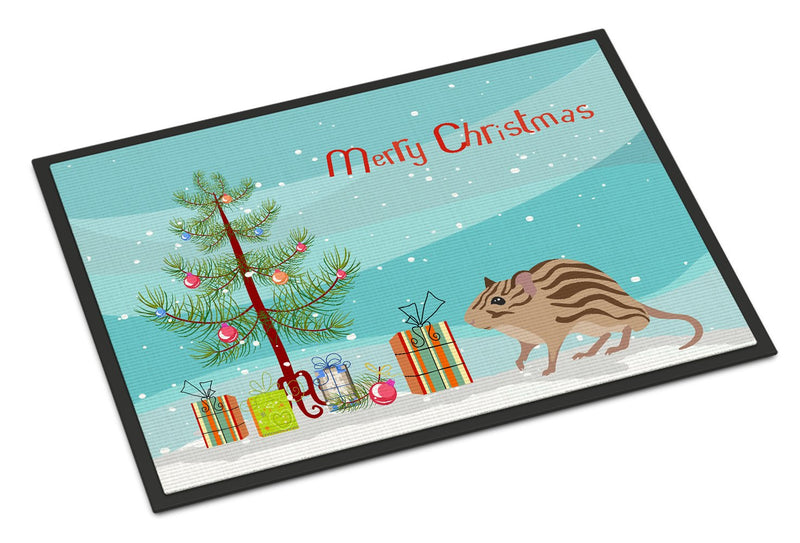 Zebra Mouse Merry Christmas Indoor or Outdoor Mat 24x36 CK4467JMAT