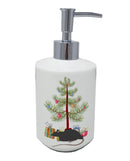 Black Rat Merry Christmas Ceramic Soap Dispenser