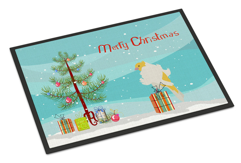 Parisian Trumpeter Canary Merry Christmas Doormat - 24x36 Decorative Floor Mat – Indoor/Outdoor Rug with Artistic Flair CK4484JMAT
