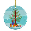 Amadina Merry Christmas Ornament - Round Ceramic Ornament – Artist-Designed Keepsake Decoration