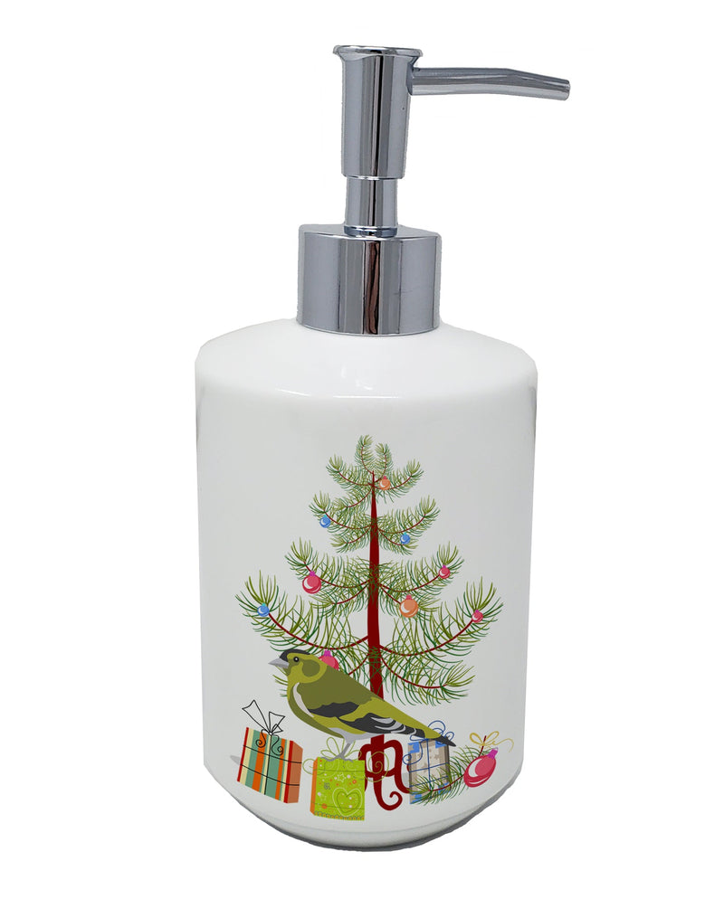 Siskin Merry Christmas Ceramic Soap Dispenser