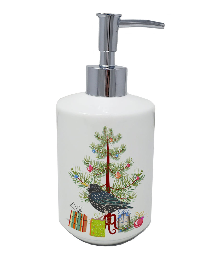 Starling Merry Christmas Ceramic Soap Dispenser