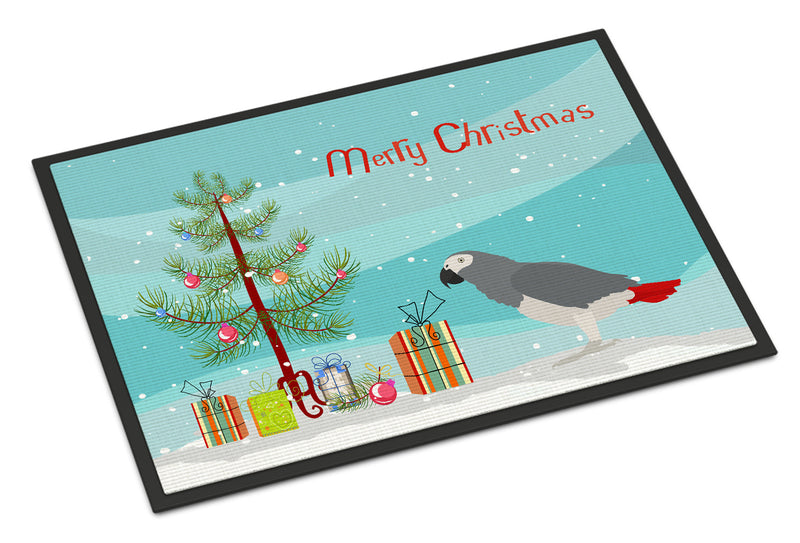 African Grey Parrot Merry Christmas Indoor or Outdoor Mat 18x27 CK4495MAT