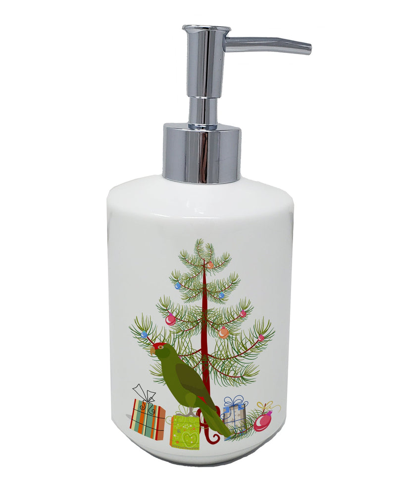 Amazon Parrot Merry Christmas Ceramic Soap Dispenser