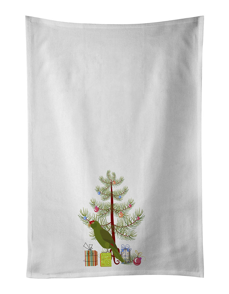 Amazon Parrot Merry Christmas White Kitchen Towel Set of 2