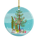 Angelfish Merry Christmas Ornament - Round Ceramic Ornament – Artist-Designed Keepsake Decoration