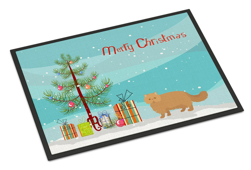 Persian Modern Cat Merry Christmas Indoor or Outdoor Mat 24x36 CK4678JMAT