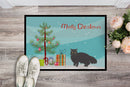 Black Persian Traditional Cat Merry Christmas Doormat - 18x27 Decorative Floor Mat – Indoor/Outdoor Rug with Artistic Flair CK4680MAT