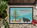 Black Persian Traditional Cat Merry Christmas Doormat - 18x27 Decorative Floor Mat – Indoor/Outdoor Rug with Artistic Flair CK4680MAT
