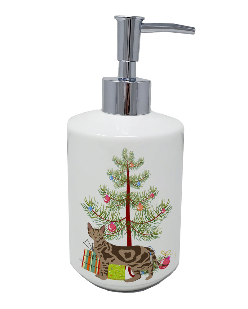 Sokoke Cat Merry Christmas Ceramic Soap Dispenser