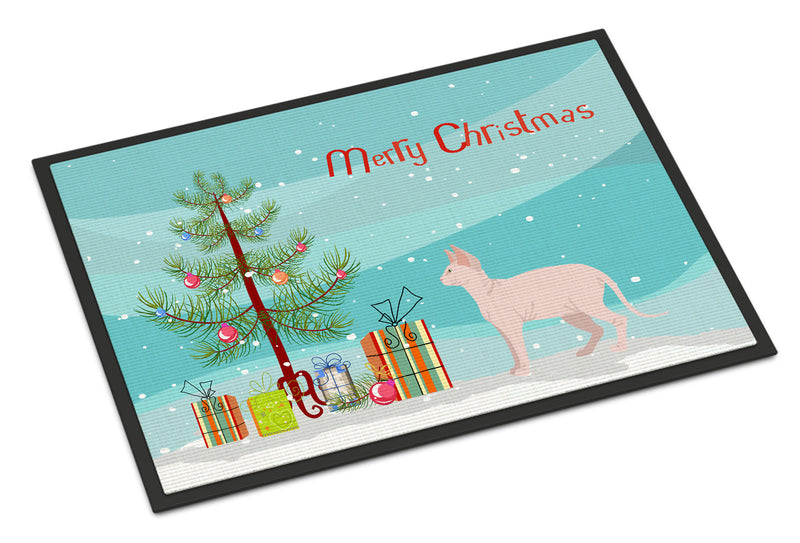 Sphynx Cat Merry Christmas Doormat - 24x36 Decorative Floor Mat – Indoor/Outdoor Rug with Artistic Flair CK4724JMAT