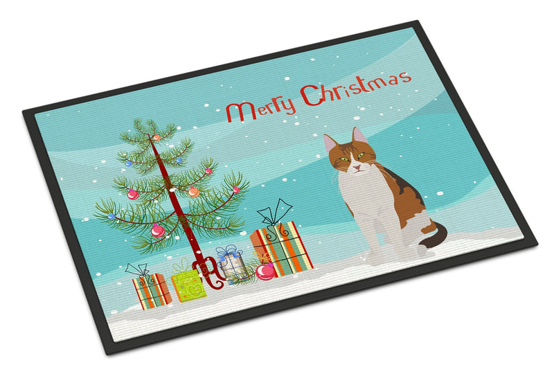 Aegean Cat Merry Christmas Indoor or Outdoor Mat 24x36 CK4740JMAT