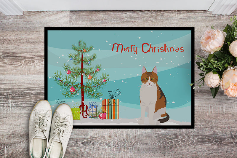 Aegean Cat Merry Christmas Indoor or Outdoor Mat 18x27 CK4740MAT