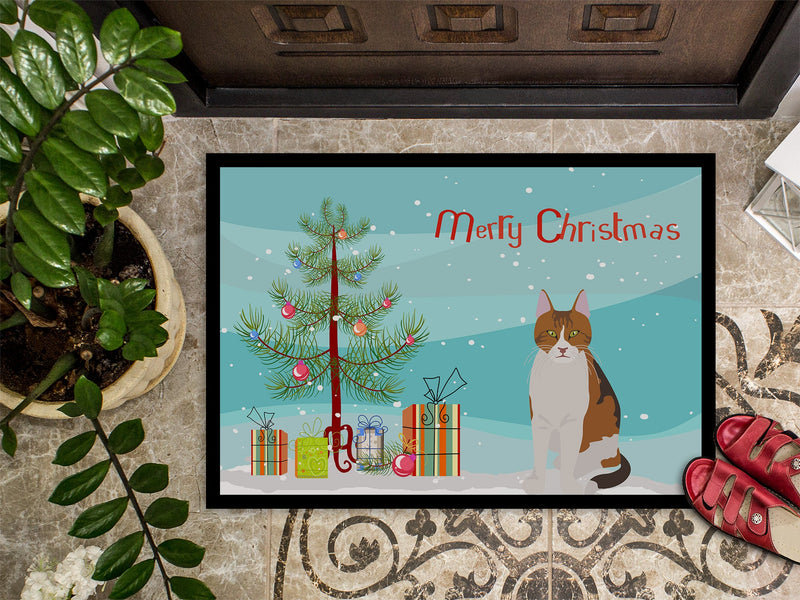 Aegean Cat Merry Christmas Indoor or Outdoor Mat 18x27 CK4740MAT