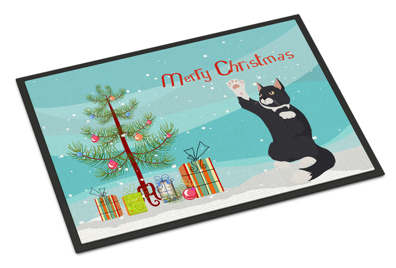 American Polydactyl Cat Merry Christmas Doormat - 24x36 Decorative Floor Mat – Indoor/Outdoor Rug with Artistic Flair CK4742JMAT