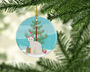 Aphrodite Giant Cat Merry Christmas Ornament - Round Ceramic Ornament – Artist-Designed Keepsake Decoration