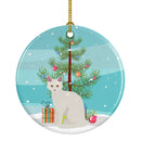 Aphrodite Giant Cat Merry Christmas Ornament - Round Ceramic Ornament – Artist-Designed Keepsake Decoration