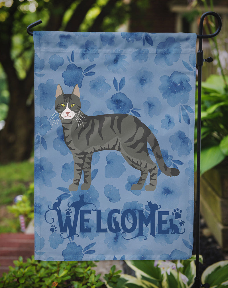 Tricolour Aegean Cat Welcome Flag Garden Size CK4814GF