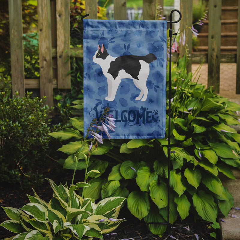 Japanese Bobtail Cat Welcome Flag Garden Size CK4899GF