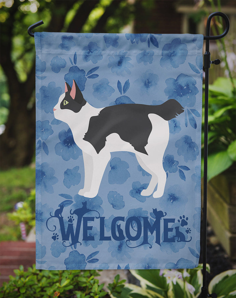 Japanese Bobtail Cat Welcome Flag Garden Size CK4899GF