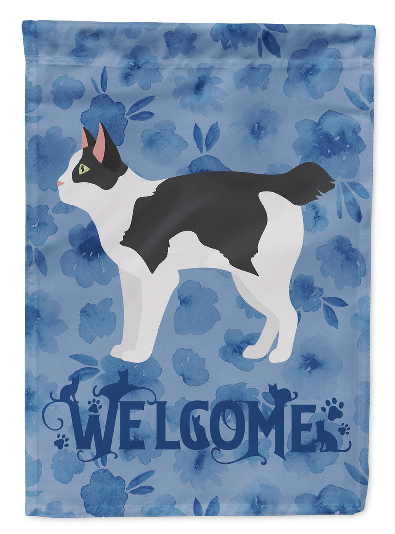 Japanese Bobtail Cat Welcome Flag Garden Size CK4899GF