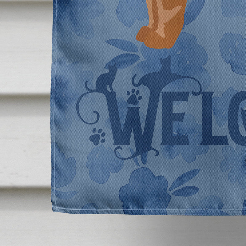 Kurilian Bobtail Cat Welcome Flag Canvas House Size CK4906CHF