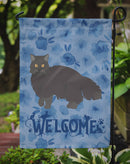 Black Persian Traditional Cat Welcome Garden Flag - Outdoor Decorative Yard Flag CK4946GF