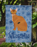 Abyssinian Cat Welcome Garden Flag - Outdoor Decorative Yard Flag CK5005GF